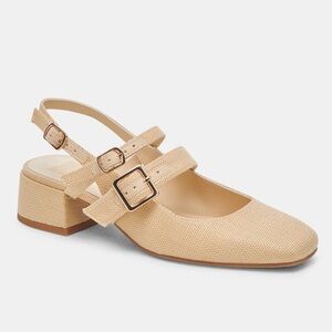 Dolce Vita Patsy Natural Raffia Mary Jane’s